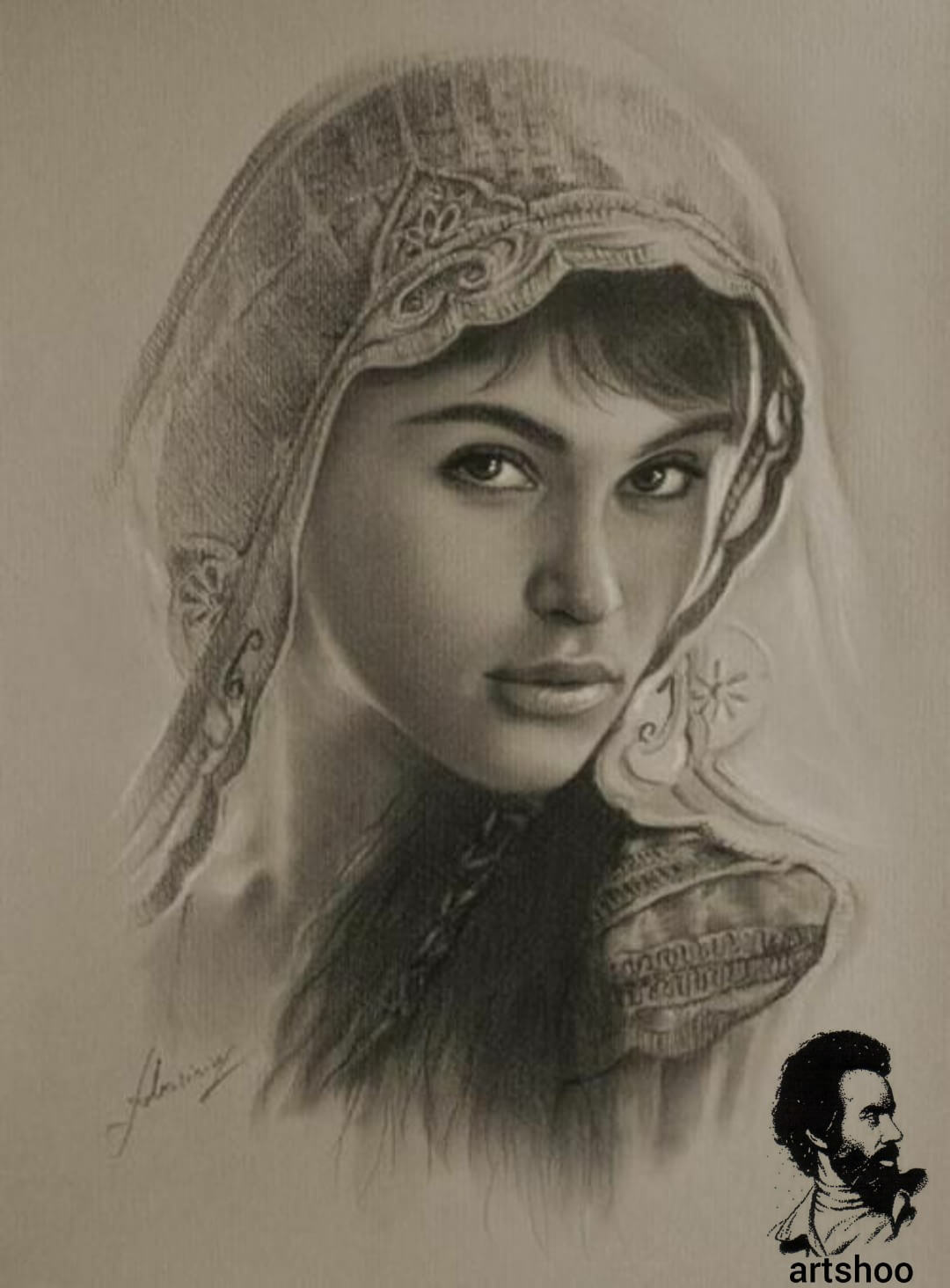 آموزش نقاشی سیاه قلم